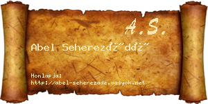 Abel Seherezádé névjegykártya